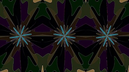 Wall Mural - 3D animation beautiful video colorful abstract bright light energy 4K of smooth lines waves glittering light effect on round shape in center, black background