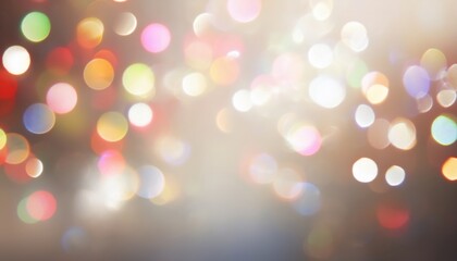 Wall Mural - soft glowing bokeh lights in warm festive colors with dreamy blurred background perfect for holiday wallpaper or banner