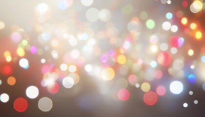 Wall Mural - soft glowing bokeh lights in warm festive colors with dreamy blurred background perfect for holiday wallpaper or banner
