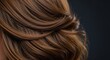 © Studio - Elegant Brown Hair Texture and Styling Detail with Copyspace