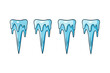 © tanvir - set of Icicle Flat Vector illustration design