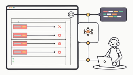 Troubleshooting web application errors IT support system failure network issue code debugging software development problem solving technical support data flow diagram database error error handling we.