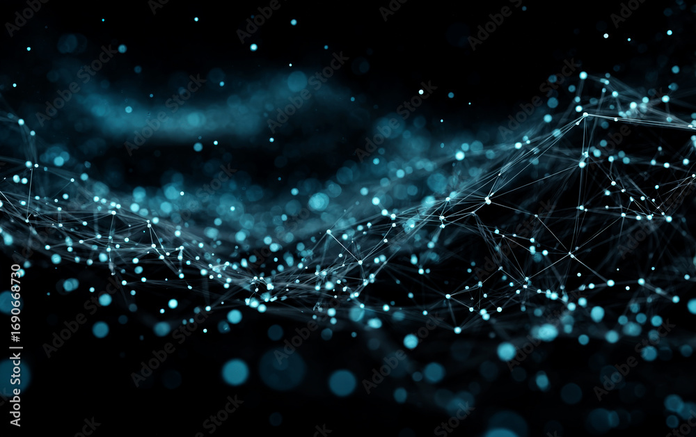 Abstract Network Connections and Digital Data Flow Visualization
