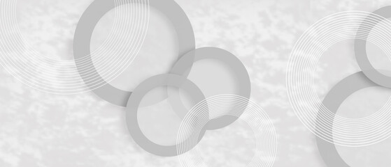 Wall Mural - abstract geometric background featuring layered gray circles with subtle gradients and concentric li