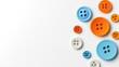 © Серг Нечаев - A collection of colorful buttons arranged on a white background.