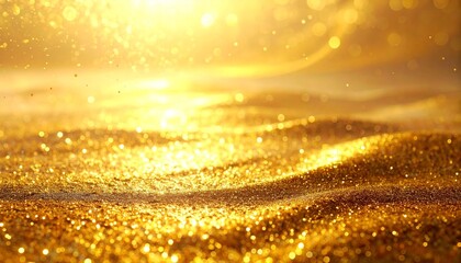 Gold glitter sparkle texture with shiny particles festive luxury elegant abstract background
