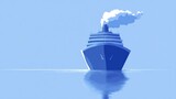 Cruise ship on calm water