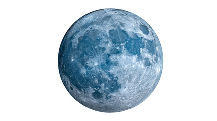 Wall Mural - Detailed View of the Moon's Surface with Craters and Textured Landscape, cut out transparent