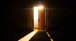 © Isaque Taylor - Open door with sunlight symbolizing opportunity and new beginnings