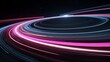 © Shi - Dynamic Neon Light Trails in Cosmic Space, 3D Rendering