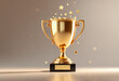 © Kohi Noor - Golden Trophy Award:  Stars, Success, Achievement, Celebration, Luxury, Premium, 3D Render.