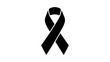 © Adobe - Black awareness ribbon symbol for mourning and remembrance.