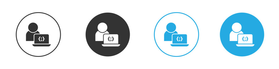 Programmer icon vector design pack. symbol logo.