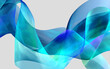 © fanjianhua - Abstract blue and green flowing shapes with modern design elements