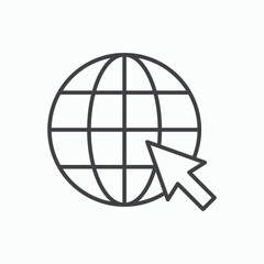 Website icon stroke liner version on white background