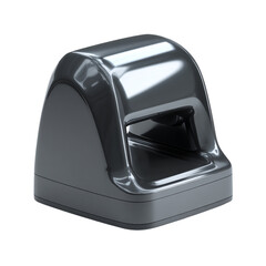 3d illustration of black glossy object isolated on transparent background