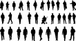 © Kabaka - Silhouettes of people for digital model of architecture and urbanism Vector illustration