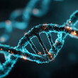 © kgul - Futuristic DNA Helix Structure with Glowing Particles