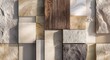 © pedro - Abstract composition of various stone and wood textures