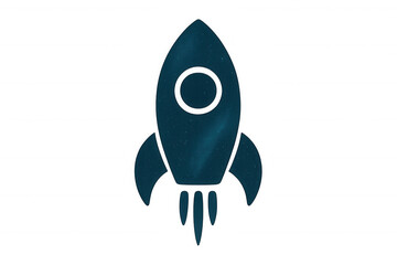 Canvas Print - rocket icon representing startup momentum, technological innovation, launching business ventures aga