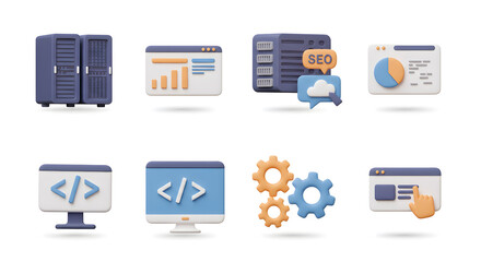 Infographics of Technology and Design Web Development, SEO, and Data Analysis