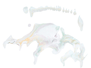 Wall Mural - Pastel acrylic brush stroke transparent png