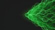 © Tumini - Futuristic technology concept of a swirling green nebula of digital particles representing a complex network or system