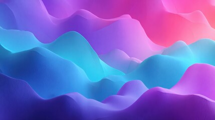 Wall Mural - vibrant abstract background with flowing waves in gradient colors