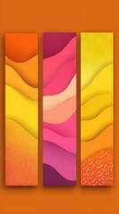 Wall Mural - vibrant abstract vertical banners for mobile stories design