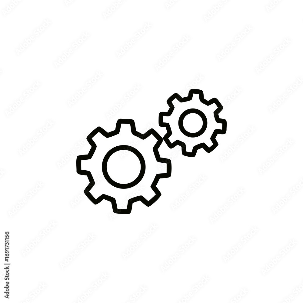 Gear Icon Algorithm Simple gear icon representing mechanism teamwork and engineering design ...