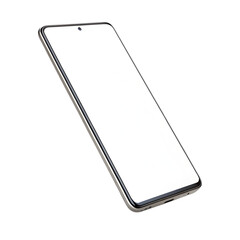 Floating minimal smartphone with sleek design and bright display