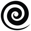 © Ольга Макарова - Black and white circular hypnotic spiral swirl graphic design element