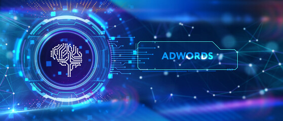 Business, Technology, Internet and network concept. AdWords. 3d illustration