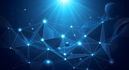 Dynamic network connections for modern technology abstract background