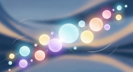 Abstract colorful bokeh light background, soft and dreamy with wave pattern