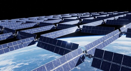 Solar Power Array in Space - A Vision of Sustainable Energy.