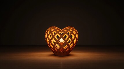 heart shaped candle lantern design