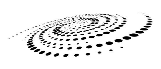 Wall Mural - abstract dotted vector background. halftone effect. circle dotted background or icon. spiral with pe
