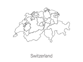  map of switzerland with regions