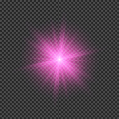 Wall Mural - light effect of purple lens flares