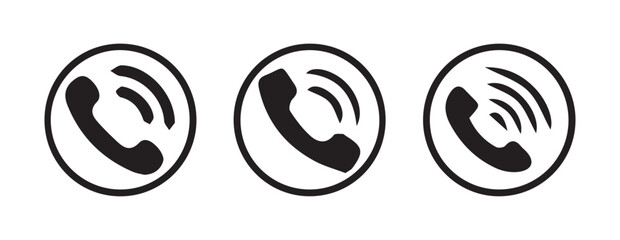 Vector Icons of Phone Calls for Tech and Communication Websites 