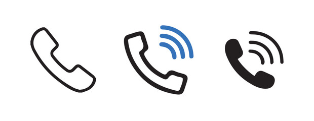 Versatile Phone Call Icon Pack for Digital Communication Interfaces