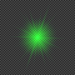 Wall Mural - light effect of green lens flares