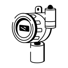 Canvas Print - A doodle style icon showing a gas detector
