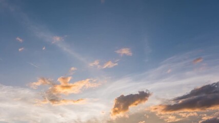 Wall Mural - Twilight and dawn sky with cumulus cloud time lapse in an evening 4k footage.