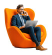 © Rawpixel.com - PNG Business man armchair sitting working.