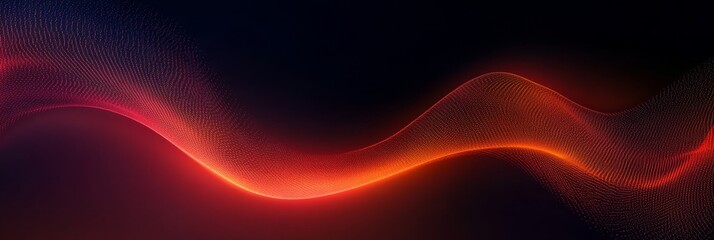 Canvas Print - Dynamic Abstract Digital Flow with Radiant Light Waves for Contemporary Graphic Design and Decor