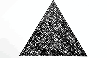 Abstract triangular web pattern, intricate lines creating a modern minimalist design