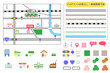 © FukuchiFactory - シンプルで使いやすい地図アイコン素材セット 道路・線路はアピアランス分割なし　線幅変更可能