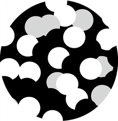 Abstract black and white circle pattern